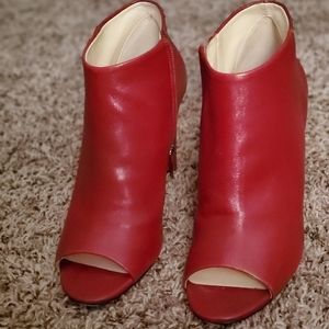 Vince Camuto Red Open-Toe Bootie